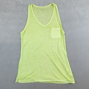 Athleta Medium Sugar Wash Tank Heathered Neon Soft Light Weight Workout Top